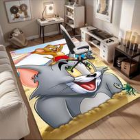 Tom ir Jerry Paplūdimio Nuotykiai Vaikų MarškinėliaiBiuro Kilimėlis Namų Dekoras Dovana Helovynui ir Kalėdoms LD9 60cm by 90cm