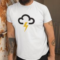 AUDROS ORO SIMBOLIO MARŠKINĖLIAI (Psichikos sveikata nuotaika žaibas lietus ruduo piktas) Unisex marškinėliai S