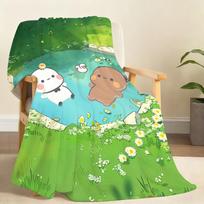 Cartoon D DUDU B BUBU Cute Blanket For Soft Throw Blanket for Picnic Bed Sofa Home Bedroom Cozy Warm Comfortable 75x90cm