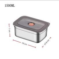 cmaos 1500ML 316 nerūdijančio plieno maisto laikymo indas su dangteliu, 3 vnt. pakuotė