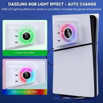 RGB Priekinis skydelis su vėsinimo anga Playstation 5 Slim Disc Digital Edition PS5 Slim dangtelis odelė priekiniai skydeliai For PS5 Slim