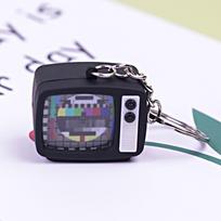 Mini Tv Keychain Horror Atmosphere Mini Tv Keychain Pendant Simulation Tv Pendant Bag Pendant as the picture