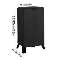 Smoker Cover Waterproof Vertical Smoker BBQ Grill Cover UV Fade Resistant Oxford Fabric Shield For Insulation Propane Burner black
