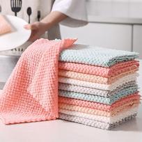 Premium Waffle Weave Kitchen Towels Set 12 Pack, Highly Absorbent, 100% Cotton, Multi-Color, Eco-Friendly, 12x12 Inch One Size rožinė
