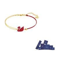 Swarovski gulės dirbtinio kristalo apyrankės moterims raudonos F (One Size Fits All)-Original brand box raudona