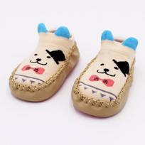 0-24M New born Baby Socks With Rubber Soles Infant Baby Girls Boys Shoes Spring Autumn Baby Floor Socks Anti Slip Soft Sole Sock 19-24M(XL) chaki