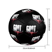 Cristiano Ronaldo 7 Futbolo kamuolys Spalvingas Visų amžių Mašina siūtas PVC Paruoštas varžyboms Patvarus Aukšto atšokimo.DYDIS5 black