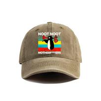 Noot Noot Pingu Distressed Baseball Cap Cool Unisex Women Angry Pingu Caps Retro Outdoor Adjustable Gift Penguin Hat Fashion Adjustable
