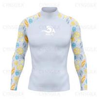 2024 Naujas MALFC Vyriškas maudymosi kostiumas Banglenčių kostiumas UPF 50 + Vandens sportas Ilgomis rankovėmis T-shirt Kostiumas nardymui XXS white