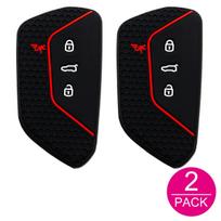 2X Silikoninis automobilio raktų pakabuko dėklas Laikiklis Raktų pakabukas Vw Golf 8 Id.3 Id.4 Id.7 Id.Buzz Tiguan Tayron Seat Leon Ateca Cupra Born (as the picture,NO Keychain) black