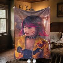 1PC  Cyberpunk Style Blanket Suitable All Seasons Soft Comfortable Sofa Office Blanket Travel Home Blanket Perfect Gift 80cm x 120cm