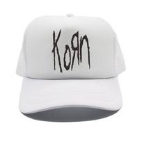 Korn Metal Rock grupės Trucker kepuraitė Vasarinė Unisex Juokinga Korn kepurė Beisbolo kepurės Šaunios Unisex tinklinės kepurės MZ white