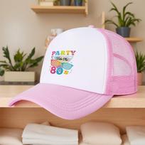 Party Like The s Retro Graphic Trucker Hat Adjustable Polyester Mesh Baseball Cap for Adults One Size
