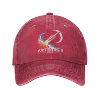 Vintage Artemis II Launch to The Moon  Baseball Caps Unisex Women Distressed Washed Sun Cap Launch Mission Outdoor Gift Hats Adjustable