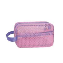 Large Capacity Dopamine Beach Clutch Zipper Closure Toiletry Bag Mesh Cosmetic Bag  Outdoor geltona