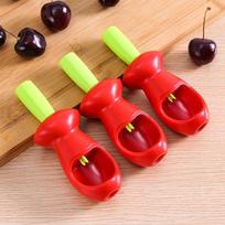 Cherry Pitter Food Grade Plastic Fast Pit Removal For Home Baking Jam Making Fruit Prep raudona