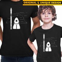 Falcon 9 Dragon Launch  Land Black Tshirt for Space Geeks 2020 L