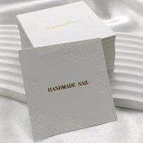 20 Sheets/Bag Press On Nails Packaging Bottom Cards Rose Embossing 75X75Mm Handmade False Nail Display Show Card Manicure Tools