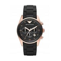 Emporio Armani AR5905 vyriškas laikrodis juodas dirželis juodas ciferblatas 43mm + dėžutė
