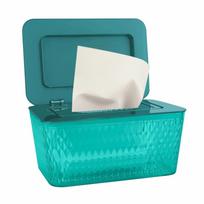 Non-Slip Waterproof Tissue Box Plastic Tissue Storage Box Durable Wipes Container  Bathroom žalia