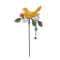 Bird Wind Chime Garden Stake Multi-Purpose Cute Birds Yard Art Wind Chime Birds Decoration Metal Stakes For Terraces & Patios geltona