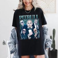 Pitbulio grafinis marškinėlis, Ponas. Visame pasaulyje žinomo muzikos atlikėjo unisex marškinėliai S