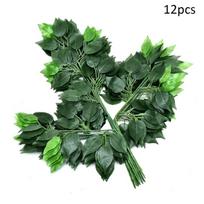 Deform Home Decor Plant Leaves Artificial Leaf Fake Flower Simulation Banyan Engineering Modeling Green Pole
