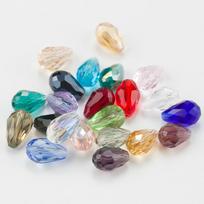 6x8MM 70PCS Faceted Austria Waterdrop Crystal Beads for Jewelry Making Teardrop Glass Beads DIY Bracelet Earring Supplies