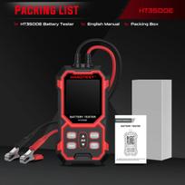 HT3500E 12V 24V Battery Tester Color Screen Car Lithium Battery Test Lead Acid Battery Analyzer Internal Resistance Tester
