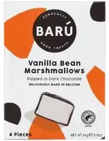 BARU Vanilla Bean Marshmallows Dipped in Dark Chocolate, 4 pcs.