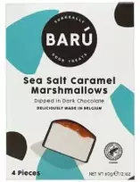 BARU Sea Salt Caramel Marshmallows Dipped in Dark Chocolate, 4 pcs.