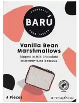BARU Vanilla Bean Marshmallows Dipped in Milk Chocolate, 4 pcs.