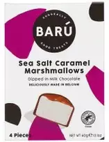 BARU Sea Salt Caramel Marshmallows Dipped in Milk Chocolate, 4 pcs.