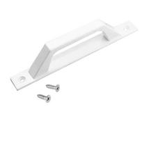 Durable Aluminum Alloy Barn Door Pull Handle Black White Heavy Duty Door Handles Garage Door Handle Garage (white,A) balta
