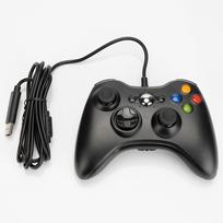 Wired Gaming Controller PC for X-BOX360 Accessory Wired Connection Precision Control Vibration Feedback Black