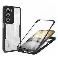 360 laipsnių dėklas, skirtas Realme C71 C75 C85 14T 8 9 14 15 Pro Plus 5G 6 C21Y C25Y Note 70, su integruota ekrano apsauga, viso korpuso apsauga realme 14 5G juoda