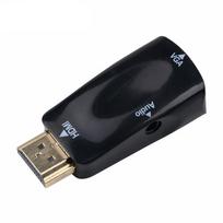 „Dreamplanet Male Adapter“ prie HDMI VGA į „Female HD 1080P“ garso kabelio keitiklis kompiuteriui juoda