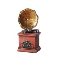 Retro fonografas, rašomoji mašinėlė, stalo figūrėlė, mini skulptūra, meno dekoracija Phonograph