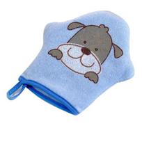 Cartoon Duck Print Baby Soft Cotton Bath Shower Šveičiamoji trina rankšluosčio pirštinė mėlyna