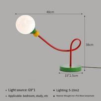 Simple Bedside Reading Desk Lamp Creative Moon Table Lamp Personality Model Room Hotel Bookstore Lamp NO bulb