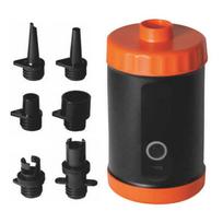 Portable Electric Air Pump High-Pressure for Inflatable Tents Rechargeable 2000mAh with 5 Nozzles oranžinė