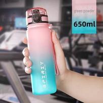 „Gradient“ sportinis vandens butelis: Didelės talpos, nešiojamas, unisex, patogus, didelės vertės dizainas 650ml