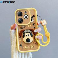 KEYSION Shockproof Case for Realme 15T with Lanyard Soft Silicone Cute 3D Cartoon Doll Phone Back Cover for OPPO Realme 15T for Realme 15T
