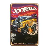 Hot Wheels Gold 55 Gasser Poster Metal Signs Club Cave pub Custom Poster Tin sign Posters 20x30cm（7.8x11.8inch）