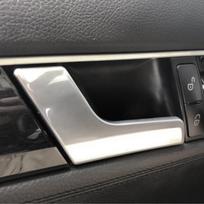 Mercedes Benz C GLK klasės W204 X204 2008 - 2014 galvanizuotas / matinis chromas interjero durų rankenos panelės traukimo dangtelis electroplated left black
