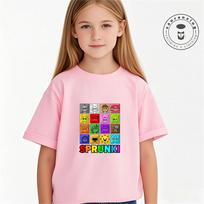 Summer Cute Sprunki Cartoon Print T Shirt Kids Leisure Cotton T-shirt Baby Girls Tshirt Toddler Boys Short Sleeve Tops 100