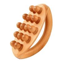 Wooden Massage Tools with Handle 14 Beads Wooden Massage Roller for Body Shaping