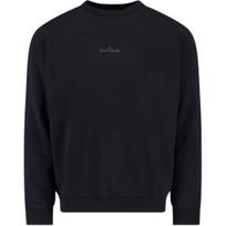 Stone Island Logo Crew Neck Long Sleeve Sweatshirt Men sweatshirt Black K2S156100018S0195-V0029 XL