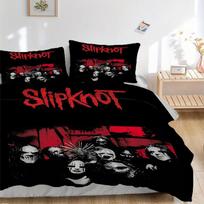 3 vnt. Slipknot grupės antklodės komplektas - Four Seasons Home Aukštas, skalbiamas mašinoje pledas su užvalkalais pagalvėms (Jokio užpildymo) yy250909062 135x200cm