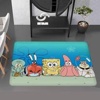 Vaikų animacija S-SpongeBob virtuvės kilimėlis Vaikų kambario miegamojo dekoracija Balkono neslystantis durų kilimėlis Svetainės Alfombra 40x60cm